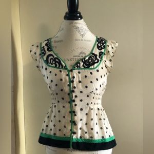 Floreat buttons front blouse